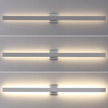 Vara 49.5" Modern Minimalist Indoor/Outdoor Metal 350-Degree Rotate Dimmable Integrated Linear LED Wall Sconce